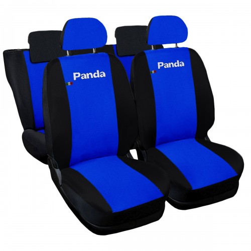 Coprisedili Auto Compatibili Panda Hybrid 2021 Versione 50 E 50 Blu Royal Nero